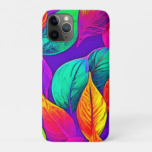 Vibrant Foliage: Cartoon Neon iPhone 11 Pro Case