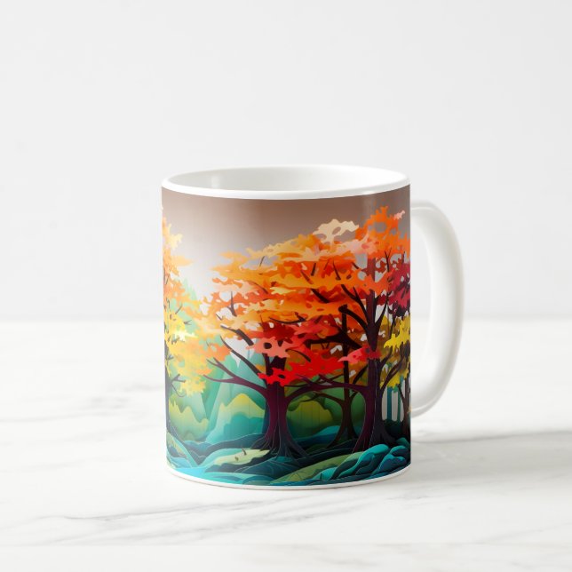Vibrant Forest Mug (Front Right)