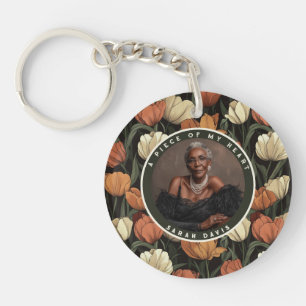 Vibrant forever memory Tulip Key Ring