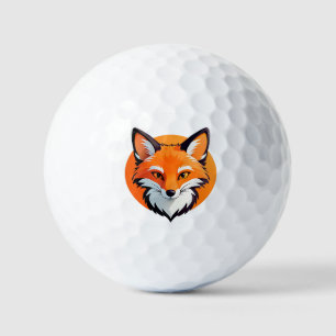 Vibrant Fox Head Golf Balls