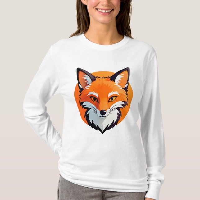 Vibrant Fox Head T-Shirt (Front)