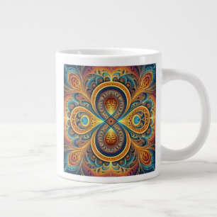 Vibrant Fractal Art Giant Coffee Mug
