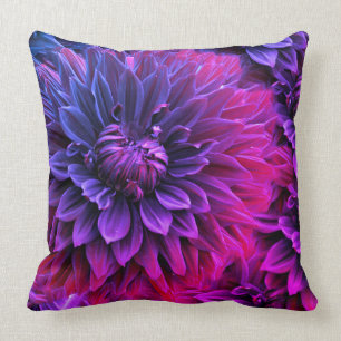 Vibrant Fractal Blossom Art Cushion