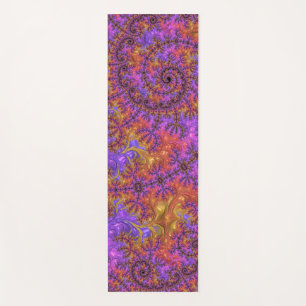 Vibrant Fractal Yoga Mat