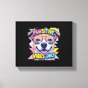 Vibrant Frenchie Bulldog Puppy Art Canvas Print