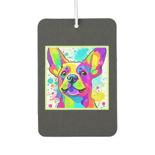 Vibrant Frenchie Bulldog Puppy Art Car Air Freshener
