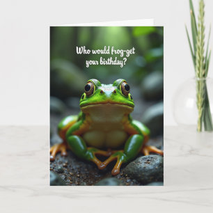 Vibrant Frog Birthday Card