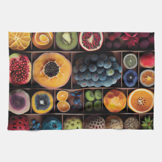 Vibrant Fruit Display Tea Towel
