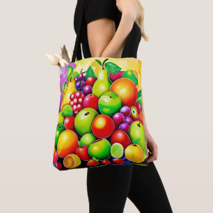 Vibrant Fruit Medley Art Tote Bag