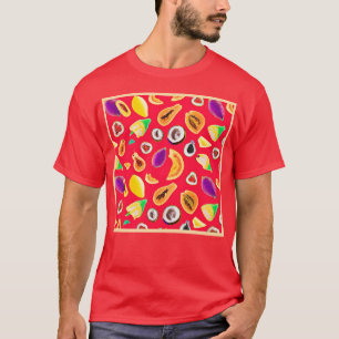 Vibrant Fruity Delight Pattern T-Shirt