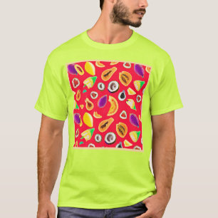 Vibrant Fruity Delight Pattern T-Shirt