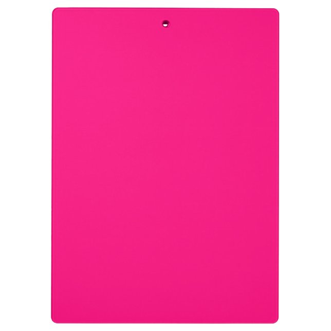 Vibrant Fuchsia Hot Pink Custom Friendly Decor Clipboard (Back)