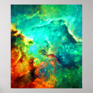 Vibrant Galaxy Canvas Art Poster