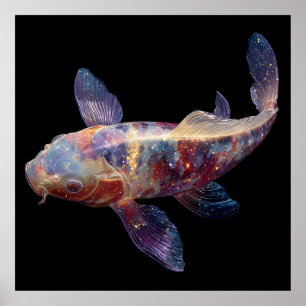 Vibrant Galaxy Koi Poster