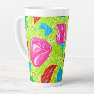 Vibrant Garden Bloom Latte Mug