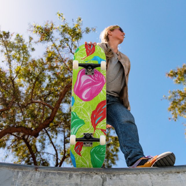Vibrant Garden Bloom Skateboard (Outdoor 1)