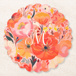 Vibrant Garden Party Paper Coaster