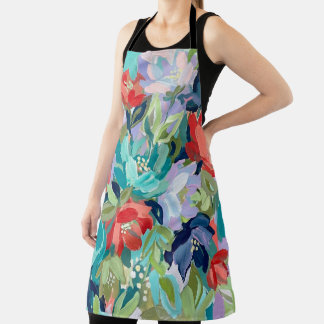 Vibrant Garden Symphony Apron