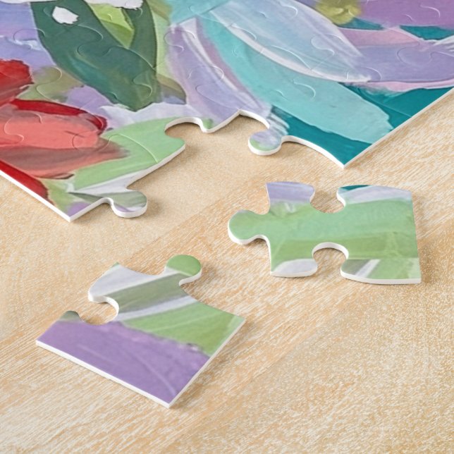 Vibrant Garden Symphony Jigsaw Puzzle (Side)