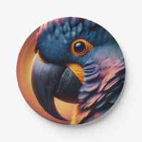 Vibrant Gaze: Macro Portrait of a Colourful Parrot