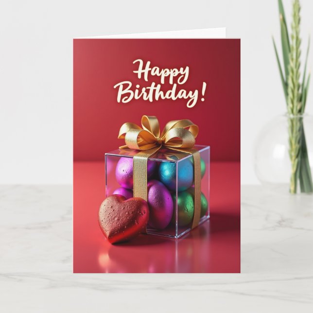 Vibrant Gems Birthday Card (Front)