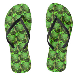 Vibrant Gemstone Art Pattern in Jewel Colours Thongs