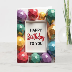 Vibrant Gemstone Birthday Card