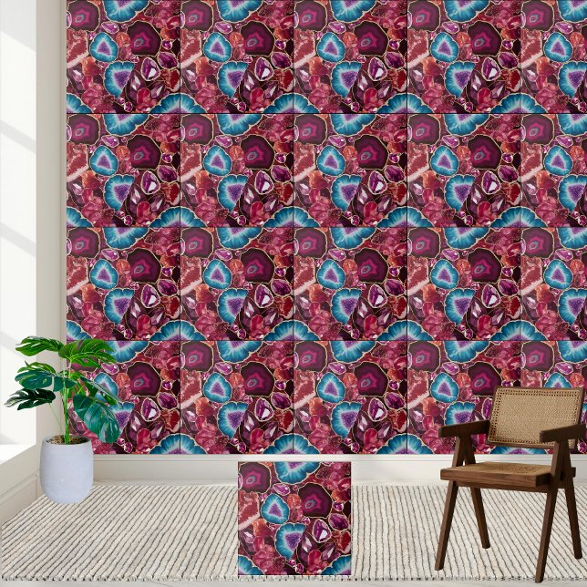 Vibrant Geode and Gemstone Tile (Vibrant Geode and Gemstone Tile)