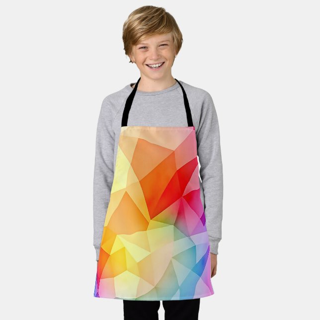Vibrant Geometric Abstract Apron (Worn)