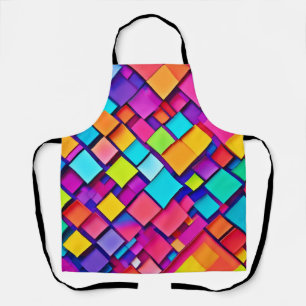 Vibrant Geometric Abstract Art Apron