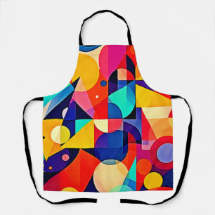 Vibrant Geometric Abstract Art Apron