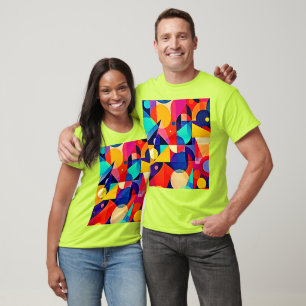 Vibrant Geometric Abstract Art T-Shirt