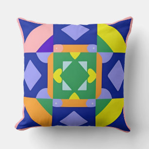 🌸 Vibrant Geometric Abstract Cosy Home Style 🌸 Cushion
