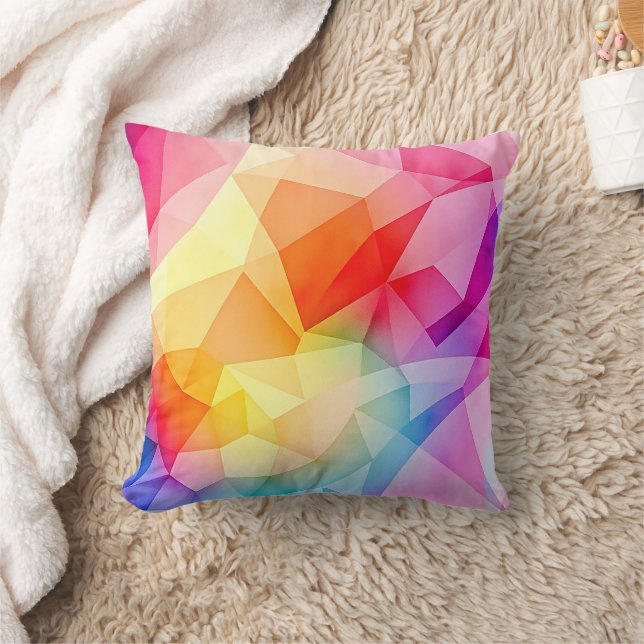Vibrant Geometric Abstract Cushion (Blanket)