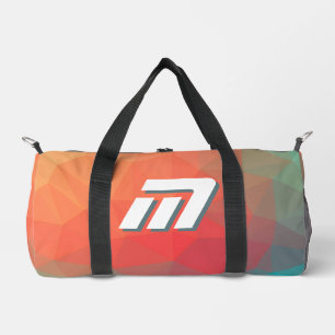 Vibrant Geometric Abstract Custom Initial Weekend Duffle Bag