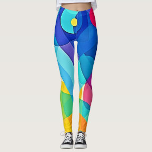 Vibrant Geometric Abstract Leggings