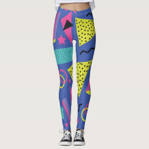 Vibrant Geometric Abstract Pattern Leggings