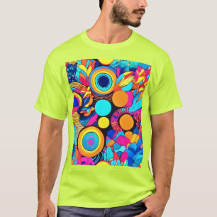 Vibrant Geometric Abstract Patterns T-Shirt