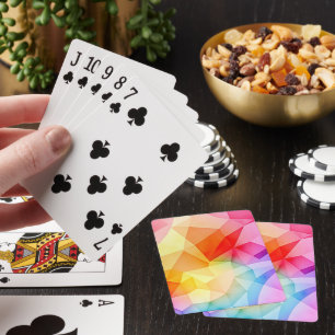 Vibrant Geometric Abstract Playing Cards