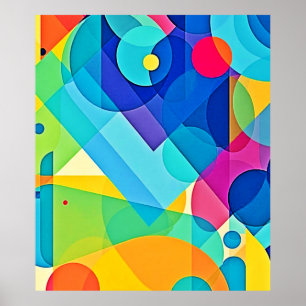 Vibrant Geometric Abstract Poster