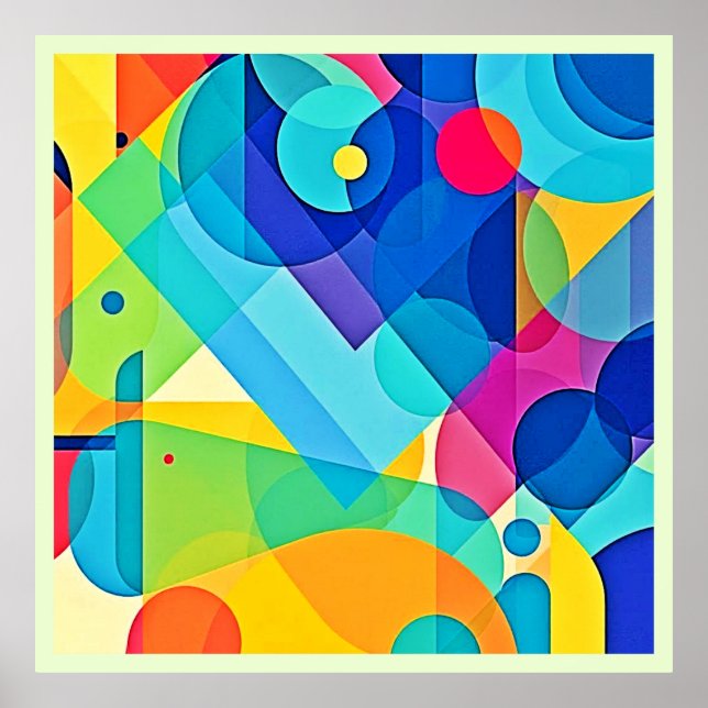 Vibrant Geometric Abstract Poster (Front)