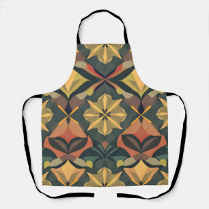 Vibrant Geometric Apron - Artistic Digital Print
