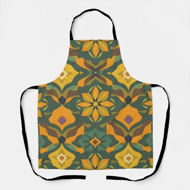 Vibrant Geometric Apron - Seamless Pattern Design (Front)