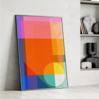 Vibrant Geometric Colour Block Modern Abstract Art