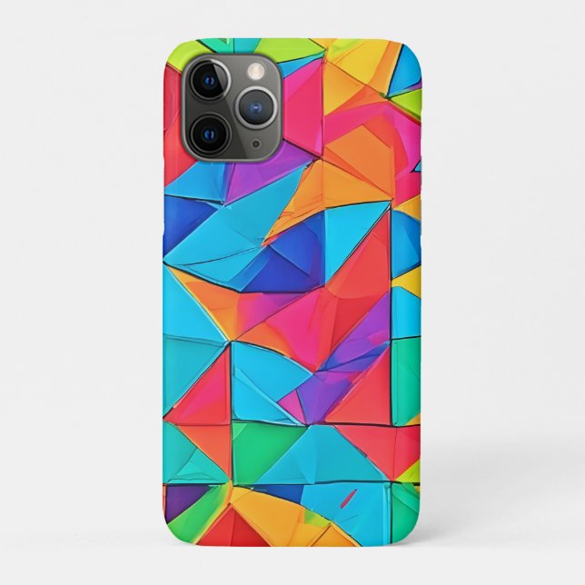 Vibrant Geometric Colour Blocks Art Case-Mate iPhone Case (Back)