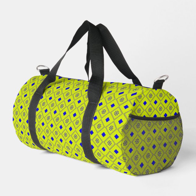 Vibrant Geometric Duffle Bag (Right Corner)