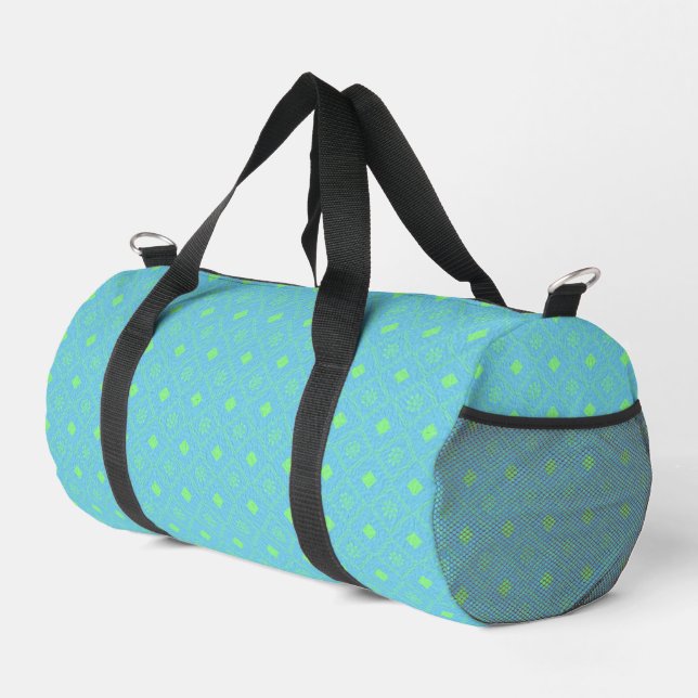 Vibrant Geometric Duffle Bag (Right Corner)