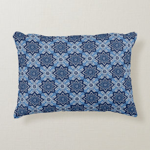 Vibrant Geometric Floral Pattern Decorative Cushion