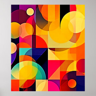 Vibrant Geometric Harmony Poster