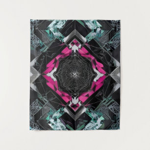 Vibrant Geometric: Kaleidoscopic Nexus X-99 Tapestry